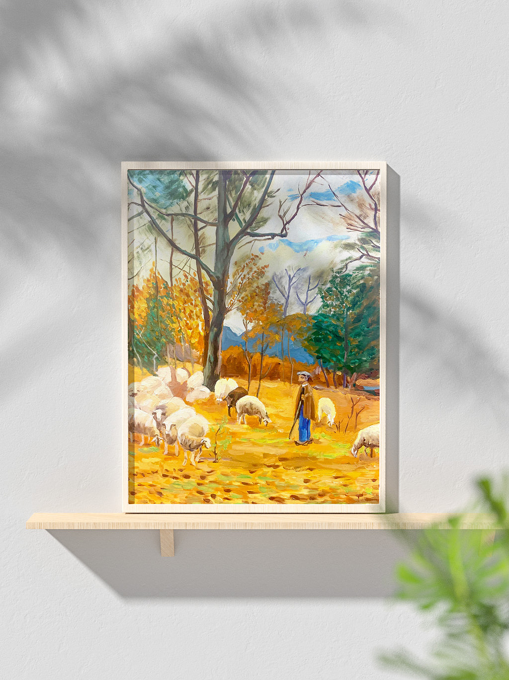 油画《秋天的牧羊人》（图ZMzc5MzUyNjEy） - 绘画 - 站酷设计师彼岸花193原创素材 - 站酷ZCOOL