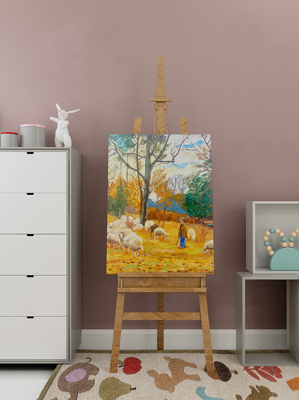 油画《秋天的牧羊人》（图ZMzc5MzUyNjI4） - 绘画 - 站酷设计师彼岸花193原创素材 - 站酷ZCOOL