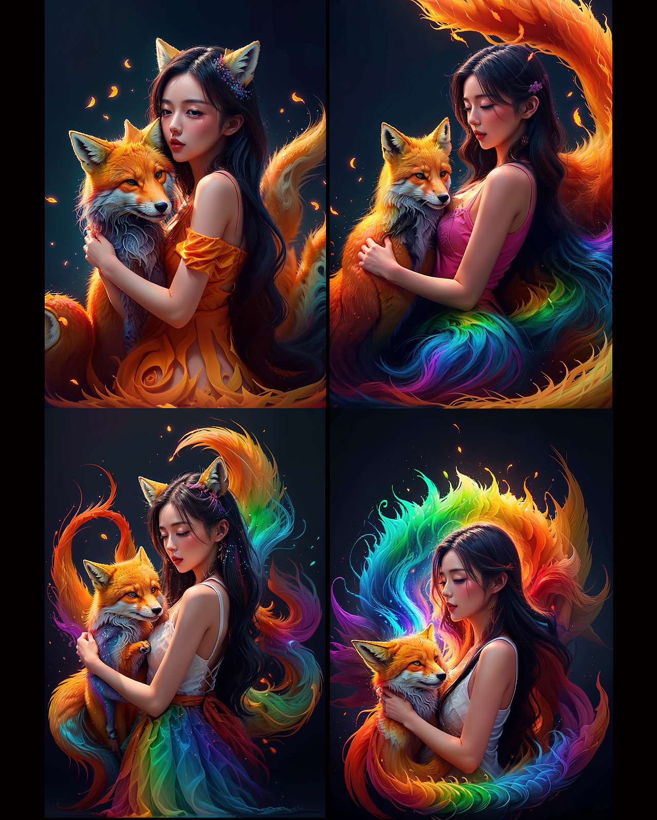 《十二生肖》《色彩艺术——狐之魅》（图ZMzc5MzcwMzEy） - 其他平面 - 站酷设计师SkyAI绘宙原创素材 - 站酷ZCOOL