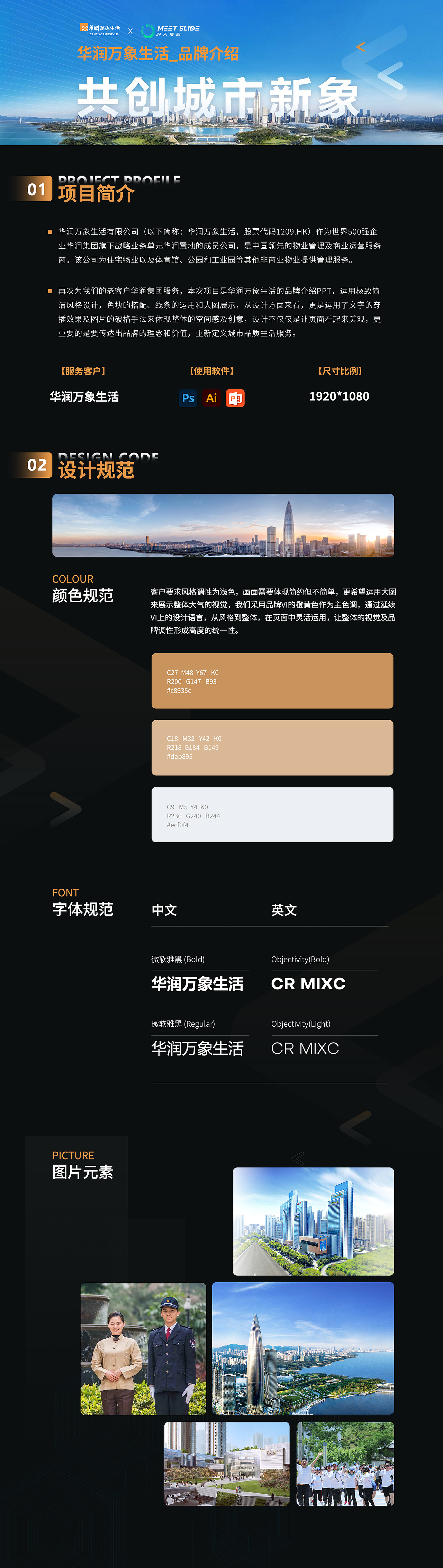 PPT定制丨鸣天传媒x华润万象生活_公司介绍PPT设计