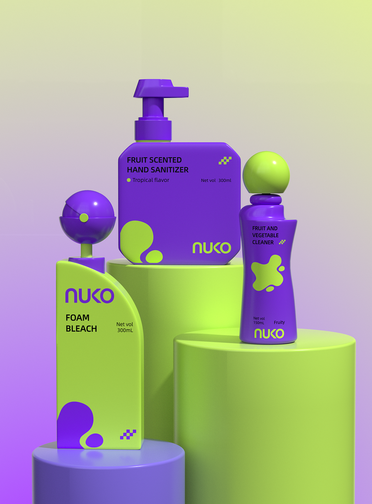nuko家居品牌产品设计包装设计清洁类设计（图ZMzc5MzcyMDEy） - 包装 - 站酷设计师投以木瓜品牌设计原创素材 - 站酷ZCOOL