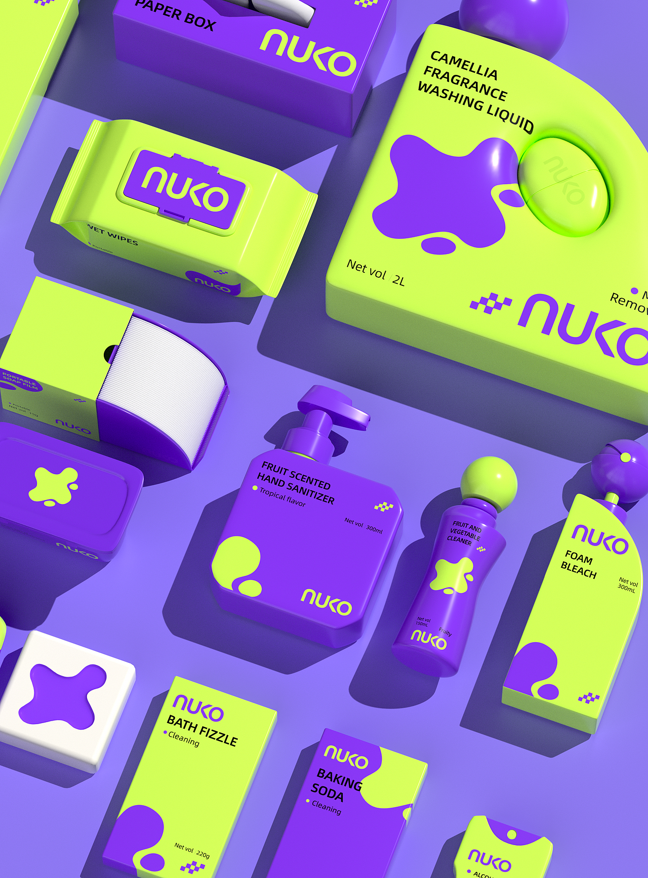 nuko家居品牌产品设计包装设计清洁类设计(图ZMzc5MzcxOTU2) - 包装 - 站酷设计师投以木瓜品牌设计原创素材 - 站酷ZCOOL