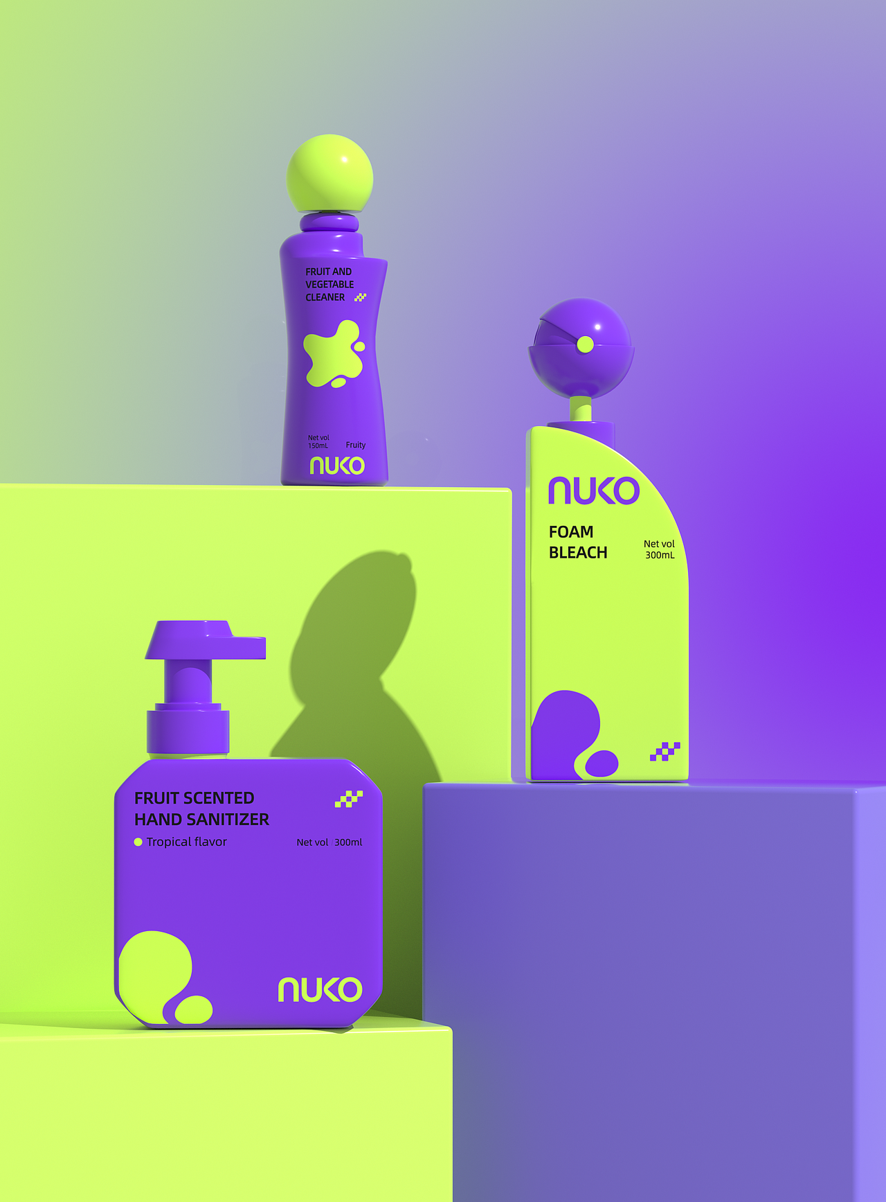nuko家居品牌产品设计包装设计清洁类设计（图ZMzc5MzcyMDUy） - 包装 - 站酷设计师投以木瓜品牌设计原创素材 - 站酷ZCOOL