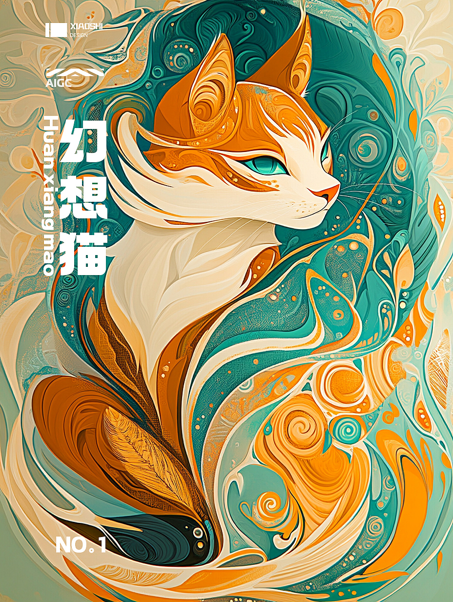 心灵绿洲·喵趣横生之AIGC“幻想猫”(图ZMzc5MzczOTUy) - 艺术插画 - 站酷设计师陈小时xiaoshi原创素材 - 站酷ZCOOL