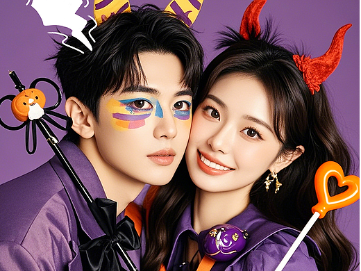 AIGC人像生成-万圣节海报