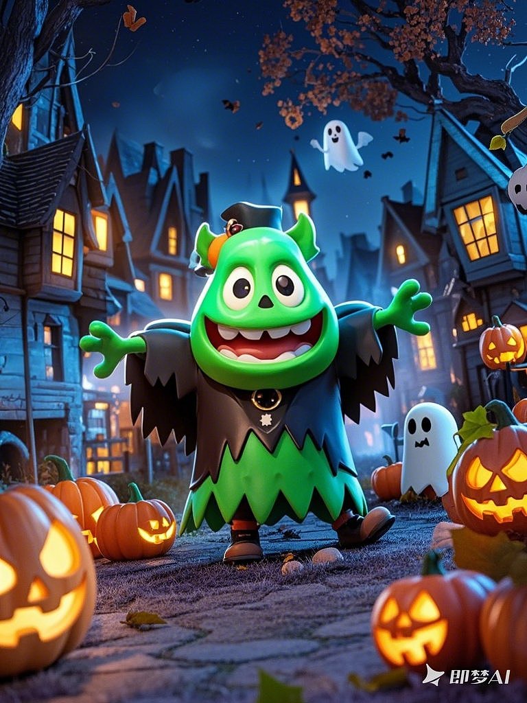 万圣节鬼怪狂欢(AI作品)