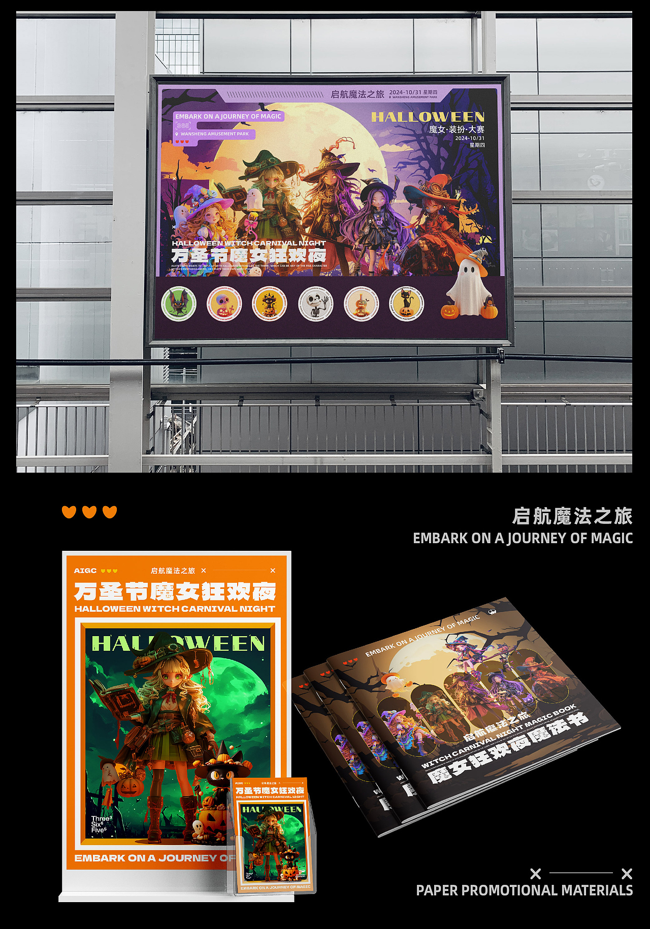 万圣节魔女狂欢夜（可授权）（图ZMzc5Mzk5MzUy） - 商业插画 - 站酷设计师叁柒兔儿原创素材 - 站酷ZCOOL