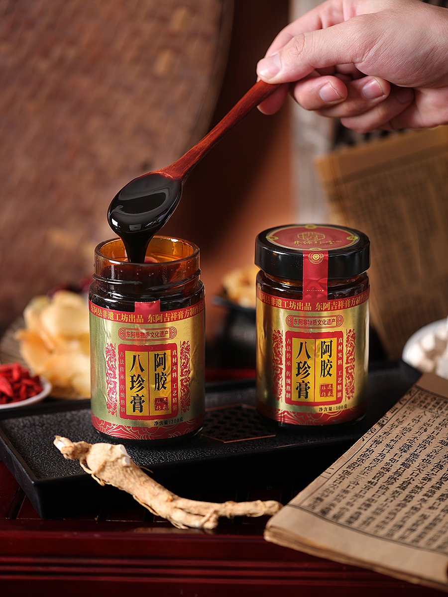 茶叶拍摄-养生茶拍摄-非遗产品阿胶八珍膏拍摄