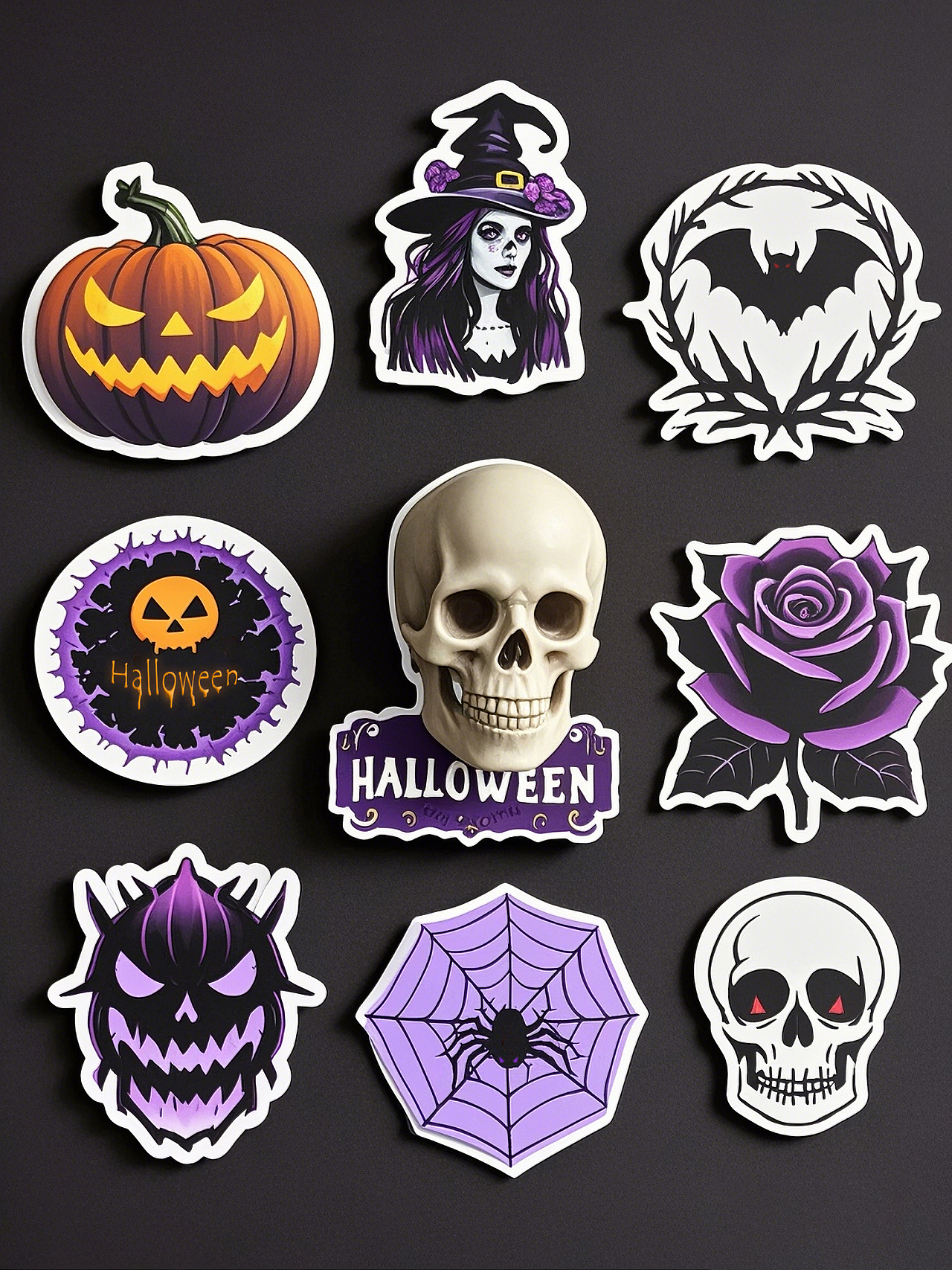 万圣节贴纸（图ZMzc5NDM0Njg0） - AI作品 - 站酷设计师Z33463154原创素材 - 站酷ZCOOL