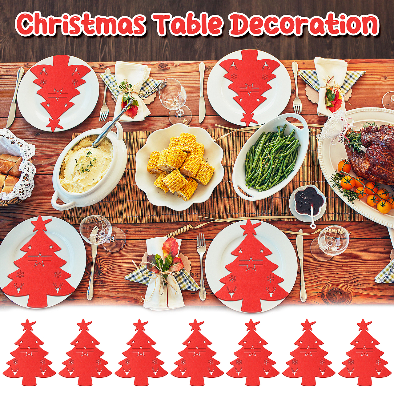 圣诞节餐具垫亚马逊（图ZMzc5NDUyNzgw） - 其他平面 - 站酷设计师啵啵菠萝冰原创素材 - 站酷ZCOOL