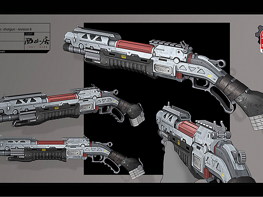 3dmax-零基础武器霰弹枪模型制作教程。3dmax基础教程