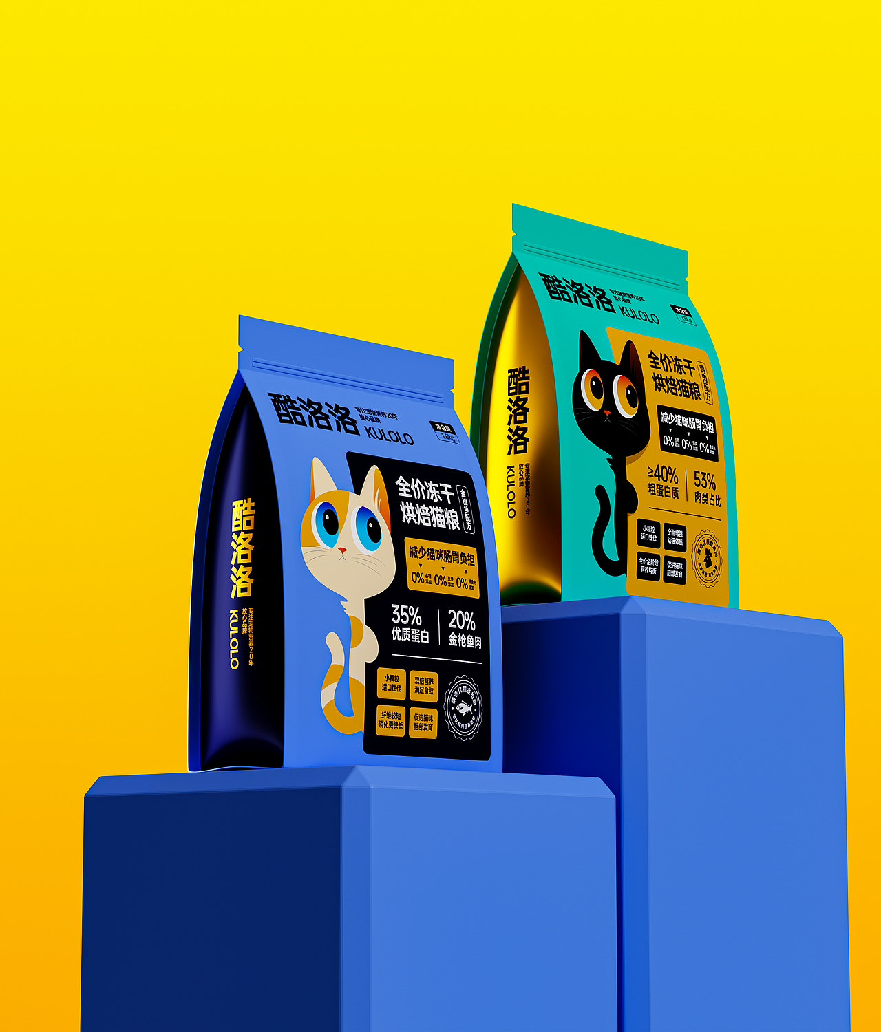 KULOLO 酷洛洛猫粮包装设计