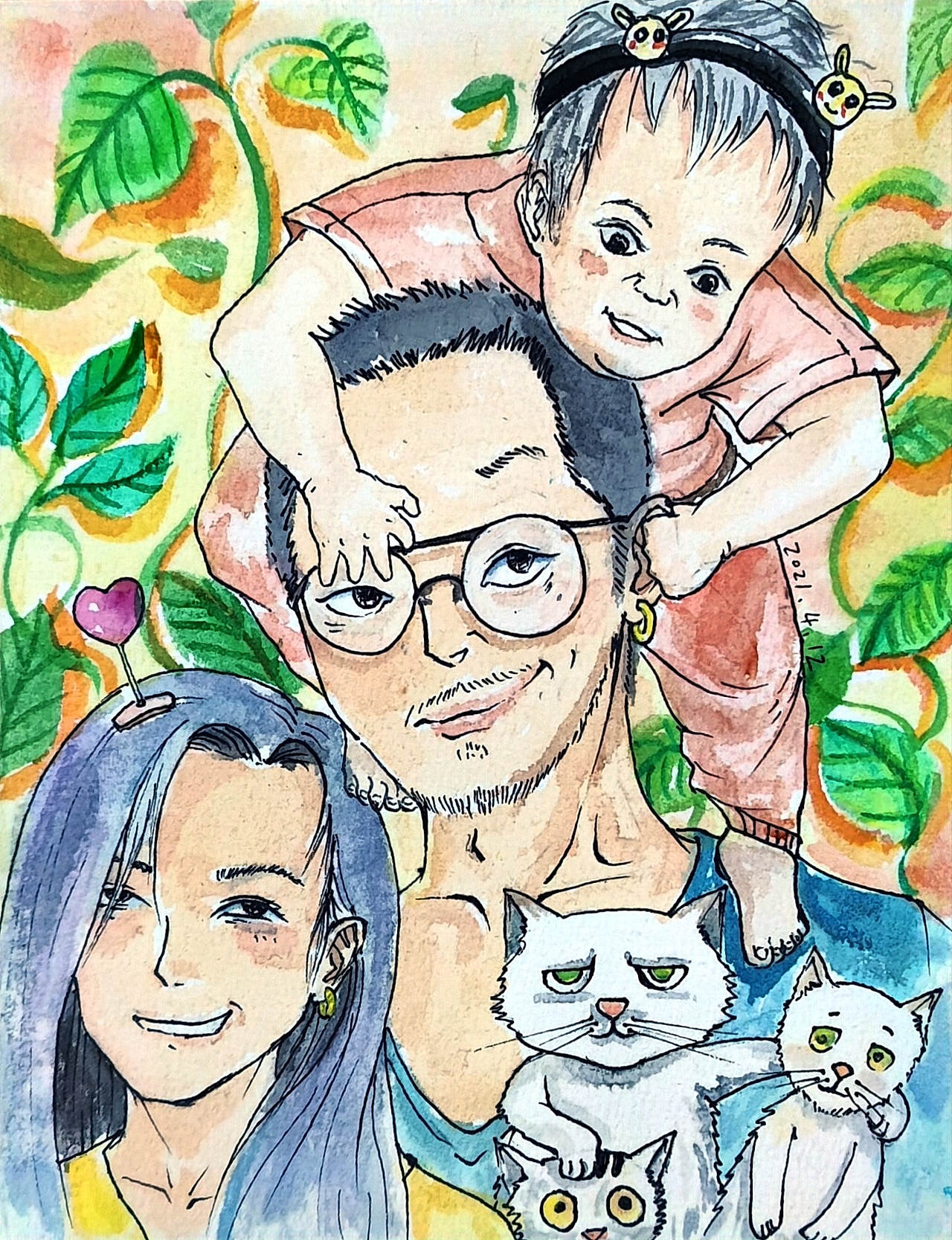 水彩插画~亲子幻想主题（图ZMzc5NDcxMzY4） - 绘本 - 站酷设计师文尧与猫原创素材 - 站酷ZCOOL