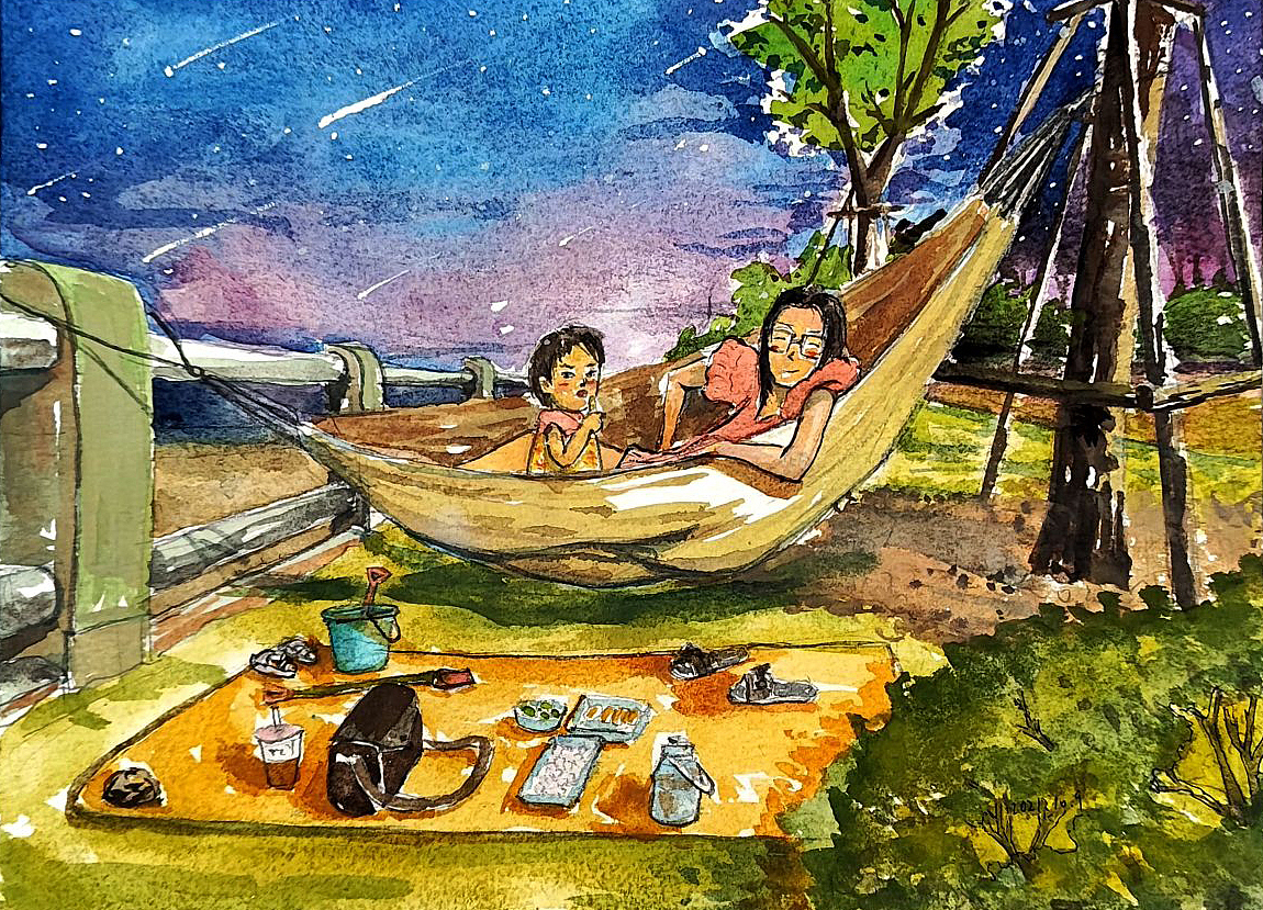 水彩插画~亲子幻想主题（图ZMzc5NDcxMzg0） - 绘本 - 站酷设计师文尧与猫原创素材 - 站酷ZCOOL