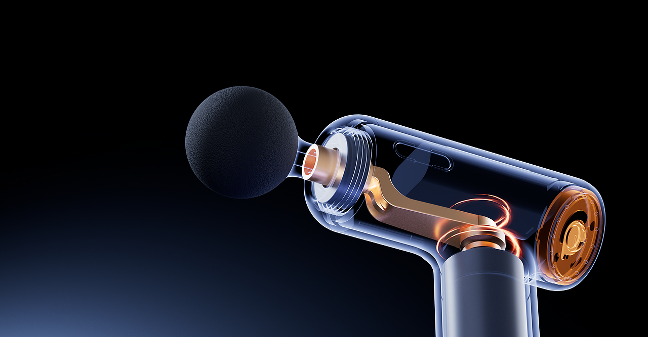 特步新款筋膜枪(3C建模渲染)