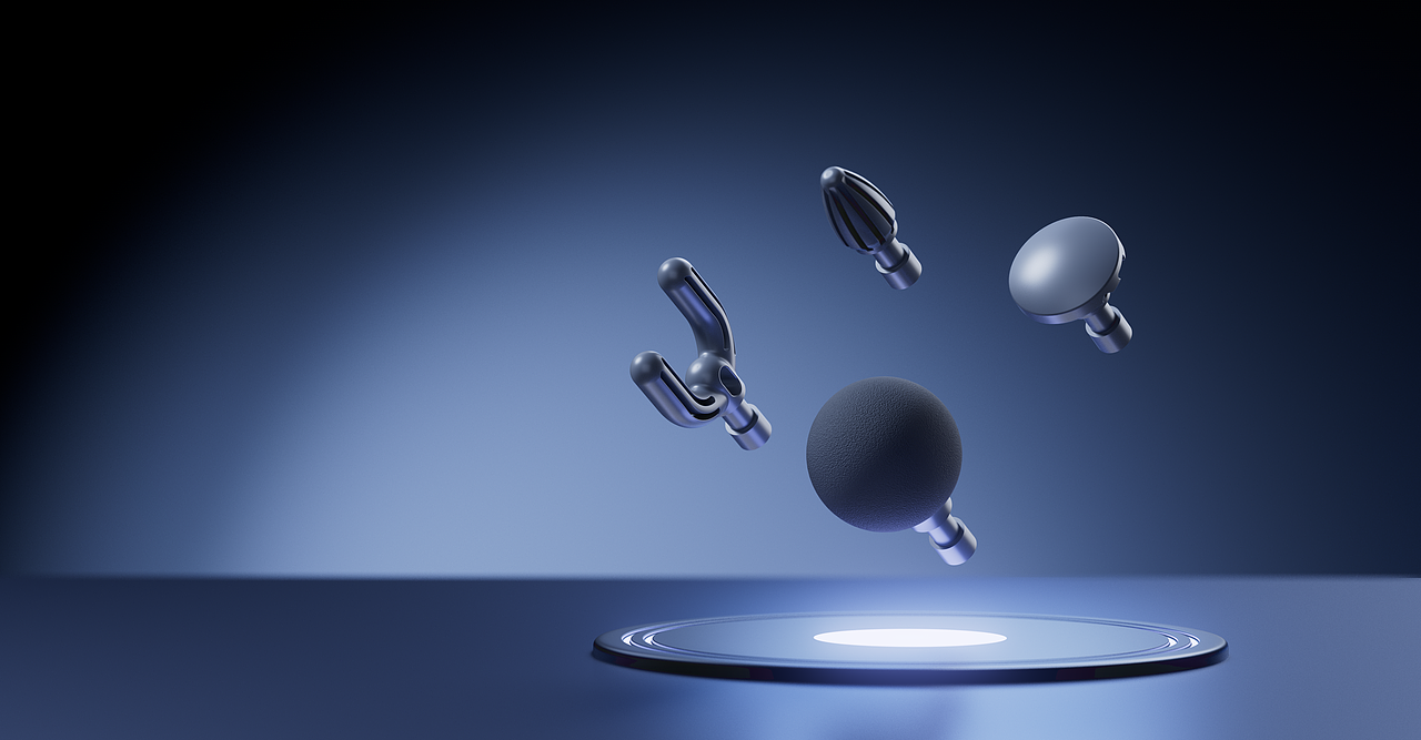 特步新款筋膜枪(3C建模渲染)