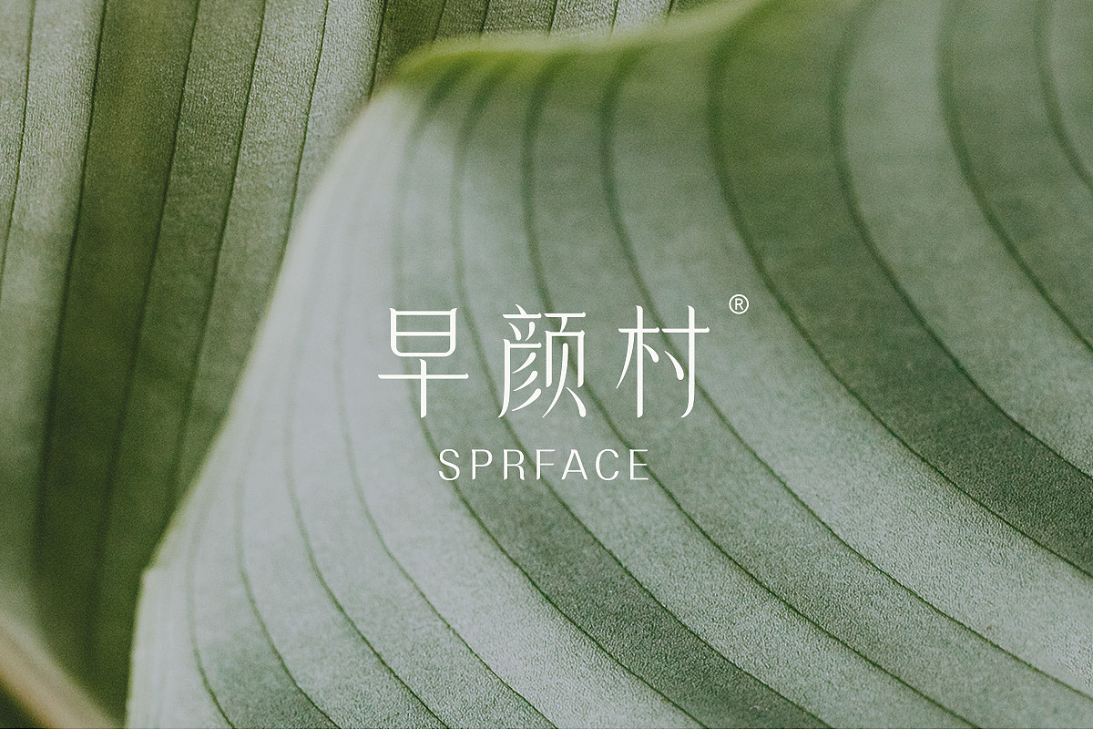 国货护肤品牌logo设计:早颜村sprface