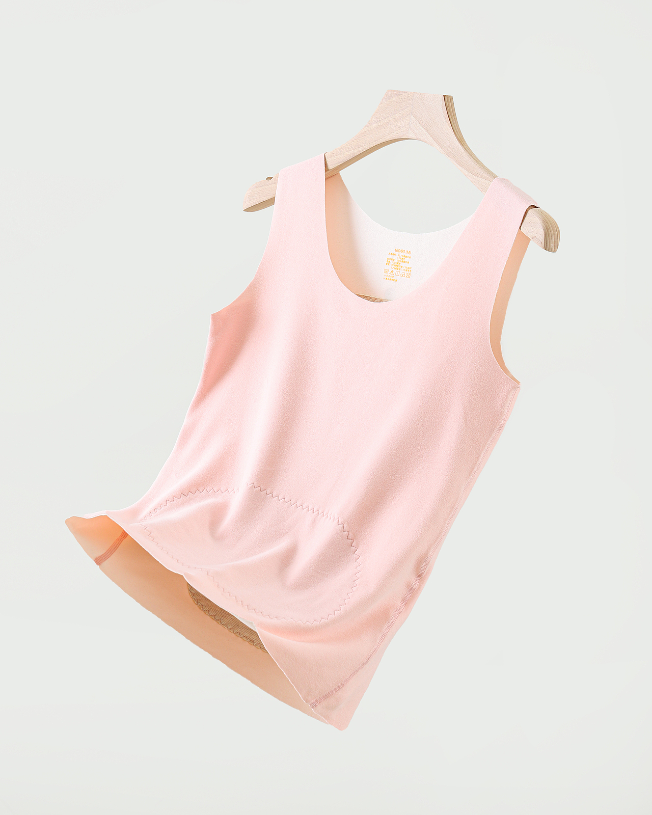 猫人女式蚕丝贴片保暖背心の静物拍摄