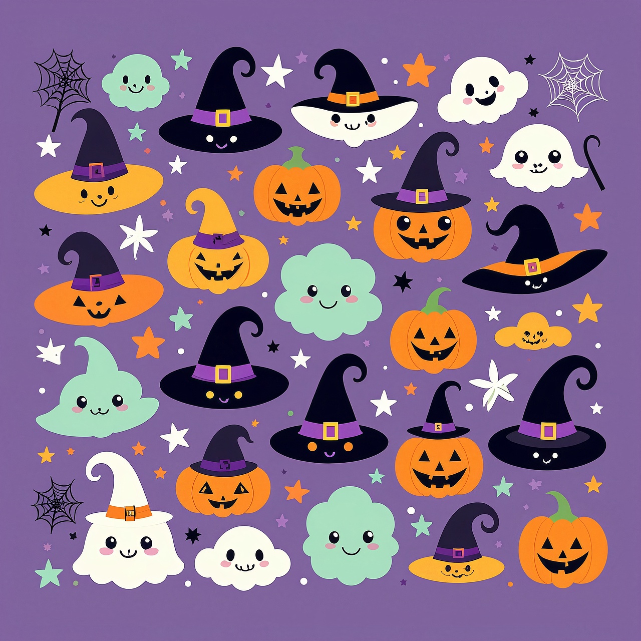 万圣节主题贴纸（图ZMzc5NDg4NzM2） - 图案 - 站酷设计师小鳳QWQ原创素材 - 站酷ZCOOL