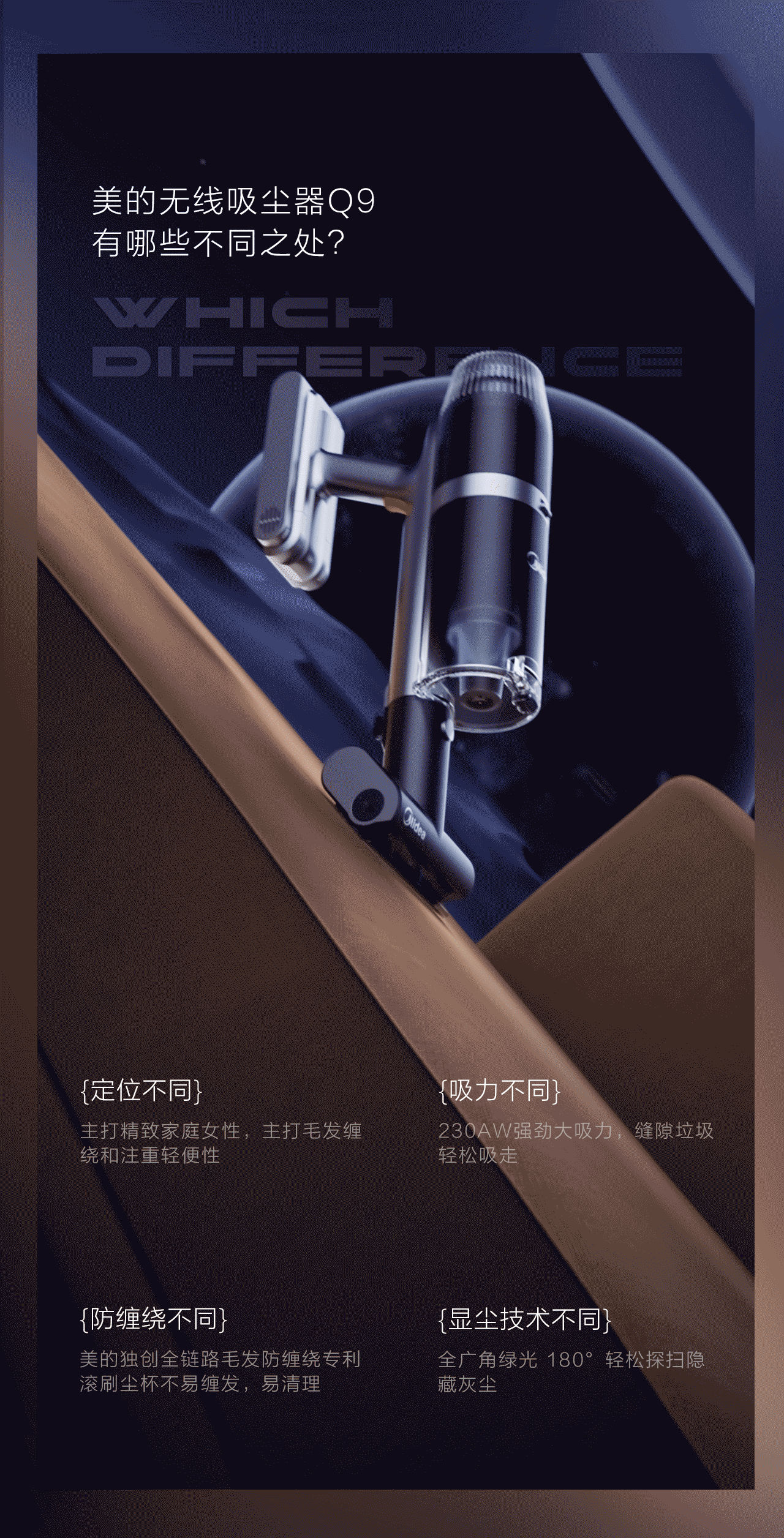 美的吸尘器Q9详情页案例展示（图ZMzc5NTA3NDY0） - 电商 - 站酷设计师裂奇视觉LEAXY原创素材 - 站酷ZCOOL