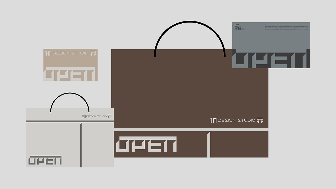 OPEN物界_建筑室内空间工作室logo/vi品牌形象设计(图ZMzc5NTEyMzg4) - 品牌 - 站酷设计师AJ宾果品牌设计原创素材 - 站酷ZCOOL