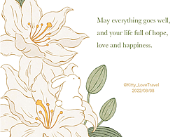 兔子與花朵系列插畫