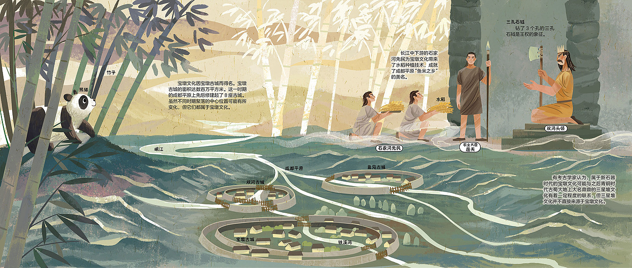 科普绘本《很久很久很久以前的中国》（图ZMzc5NTI0MTI0） - 绘本 - 站酷设计师JX简晰原创素材 - 站酷ZCOOL