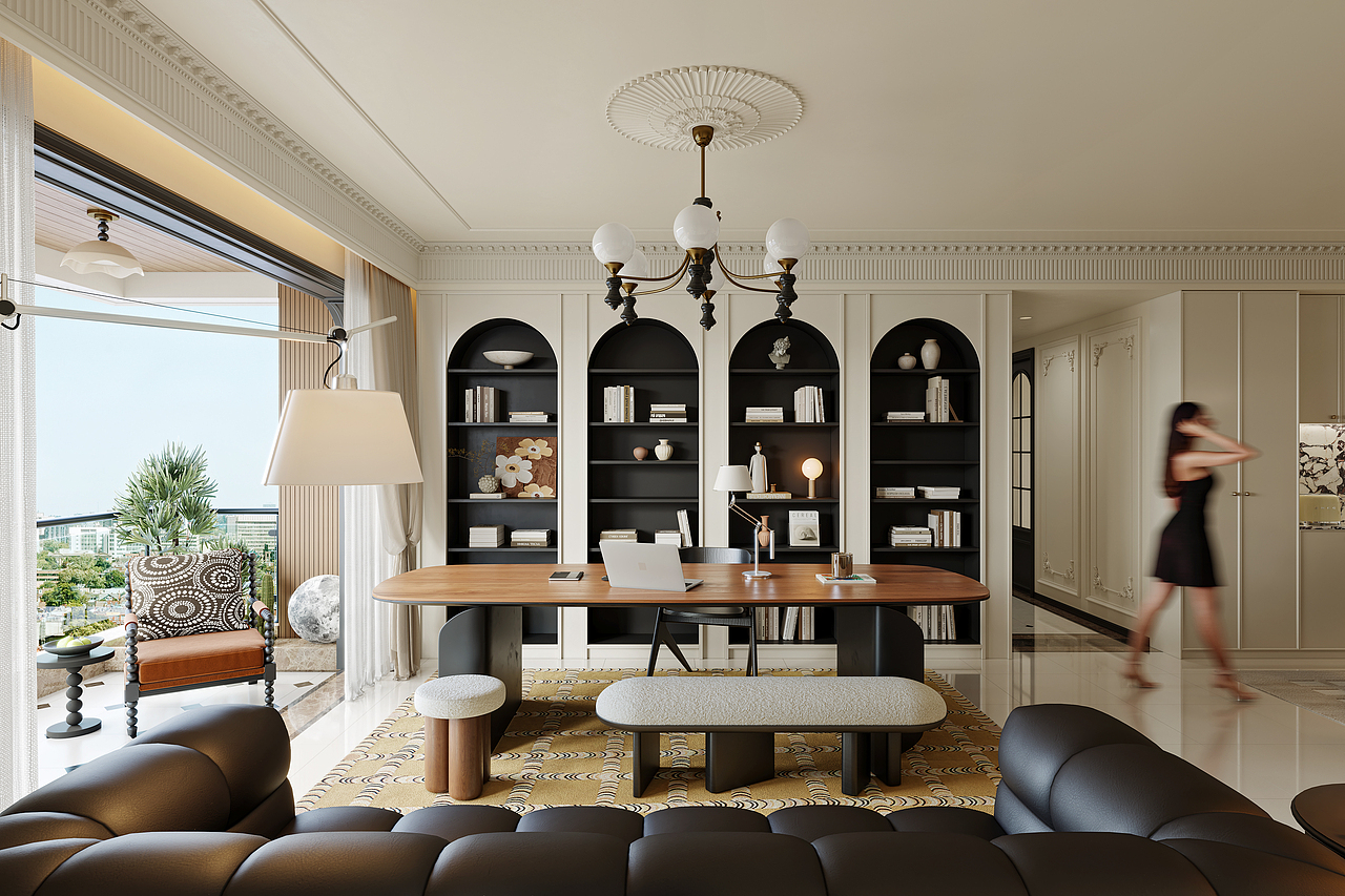 奶油风客餐厅 奶油风客厅