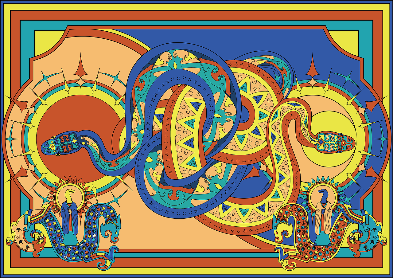 阴阳灵蛇（图ZMzc5NTQyODU2） - 新锐潮流插画 - 站酷设计师初始8023原创素材 - 站酷ZCOOL