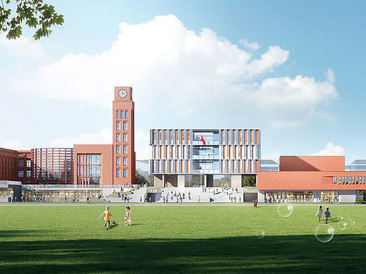 红砖小学SU模型下载