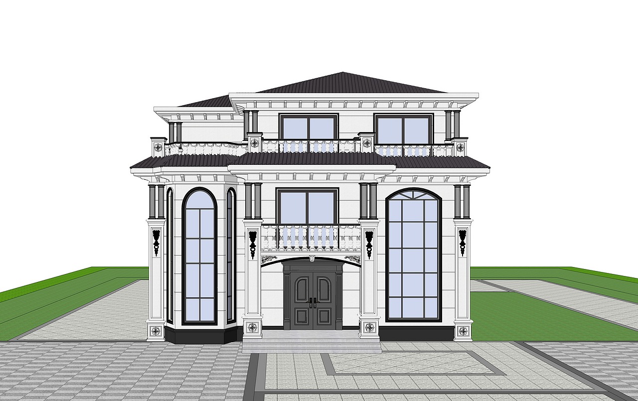 新农村别墅自建房SU模型下载