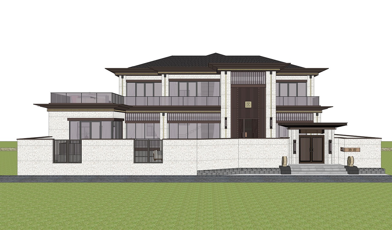 新农村别墅自建房SU模型下载