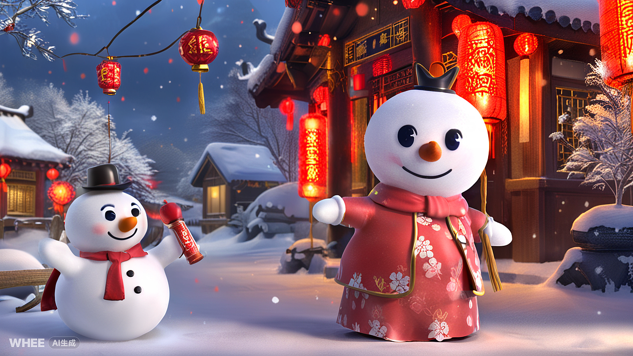 雪王的传统中国节