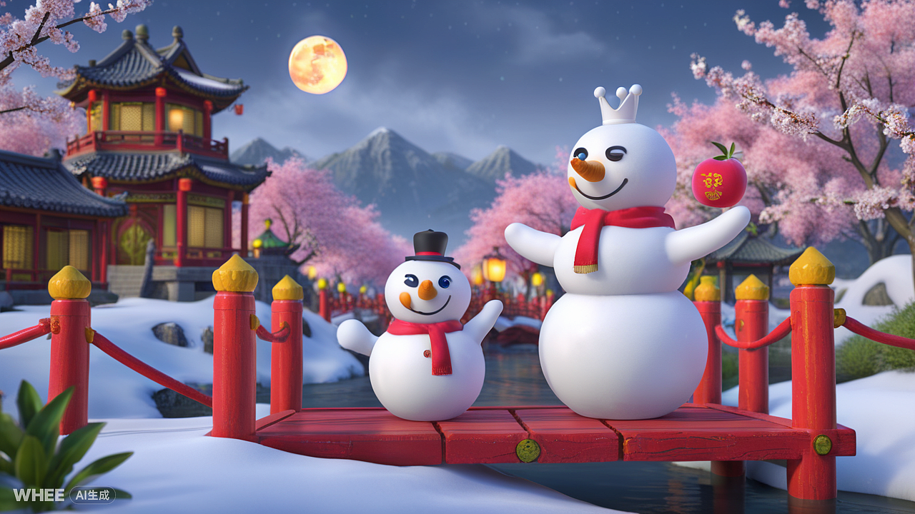 雪王的传统中国节