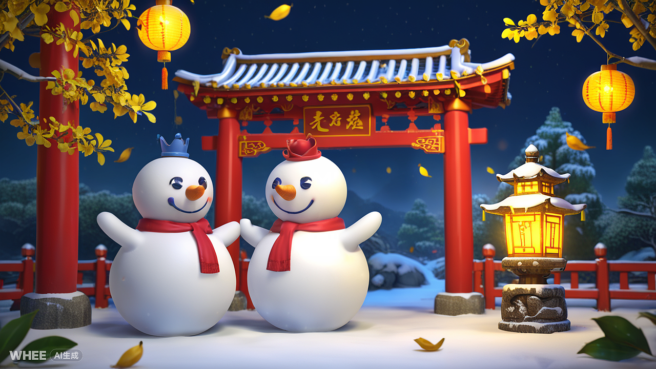 雪王的传统中国节