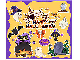 萬圣節(jié)主題可愛貼紙