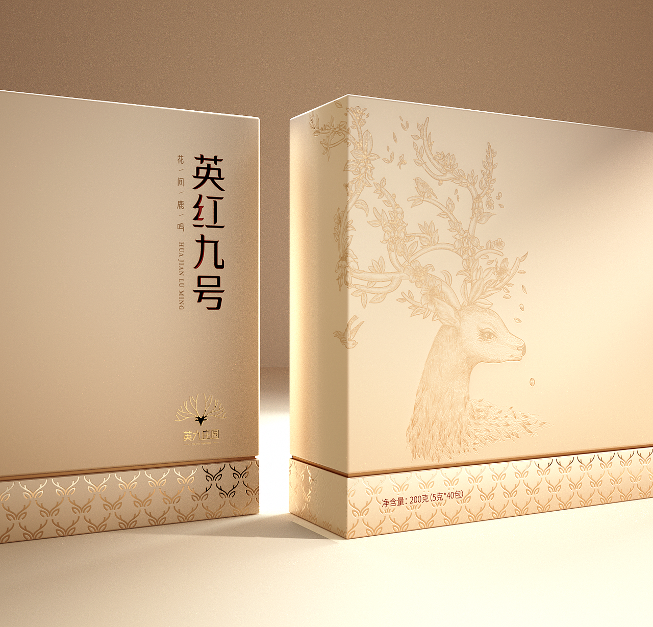 皆行×英九庄园丨浮雕山间灵鹿，享受自然茶香（图ZMzc5NTkyNjUy） - 包装 - 站酷设计师皆行创意设计原创素材 - 站酷ZCOOL