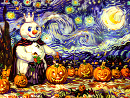 梵高画笔下的雪王万圣夜