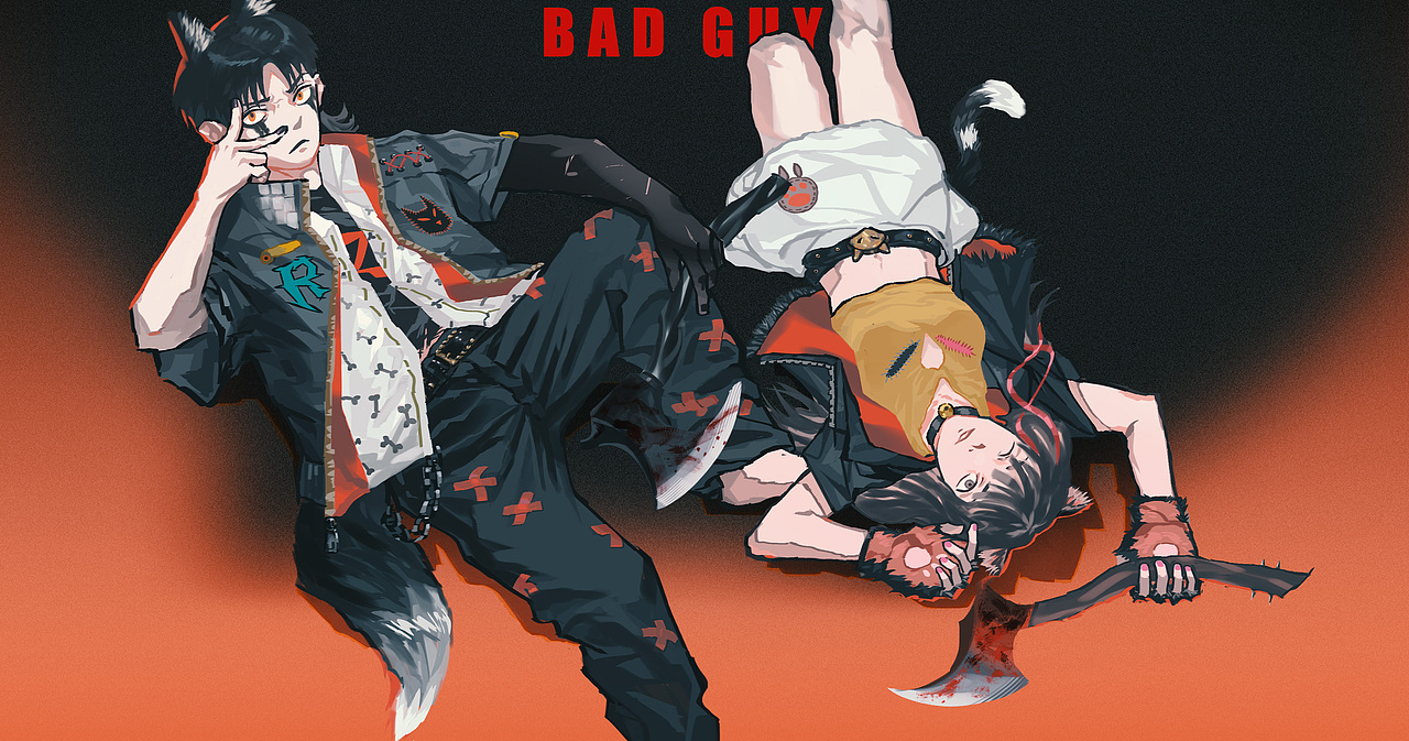 坏孩子们系列图（图ZMzc5NTk0OTQ0） - 新锐潮流插画 - 站酷设计师你个痴线原创素材 - 站酷ZCOOL