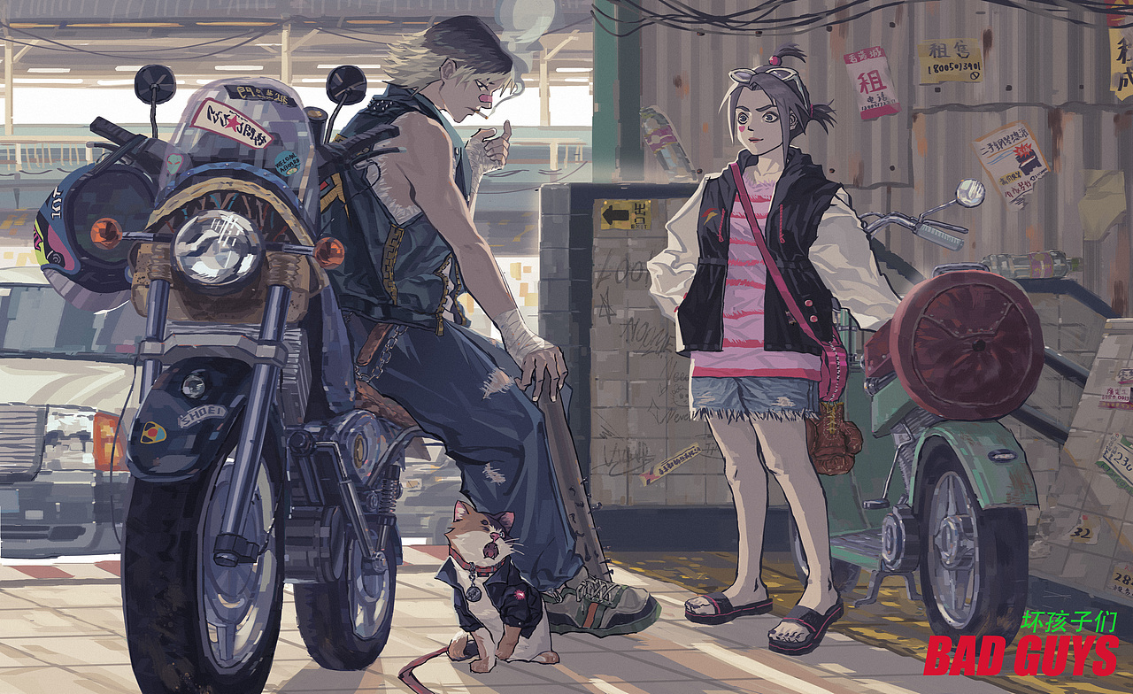 坏孩子们系列图（图ZMzc5NTk0OTM2） - 新锐潮流插画 - 站酷设计师你个痴线原创素材 - 站酷ZCOOL