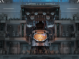 一个机器头部组装的场景