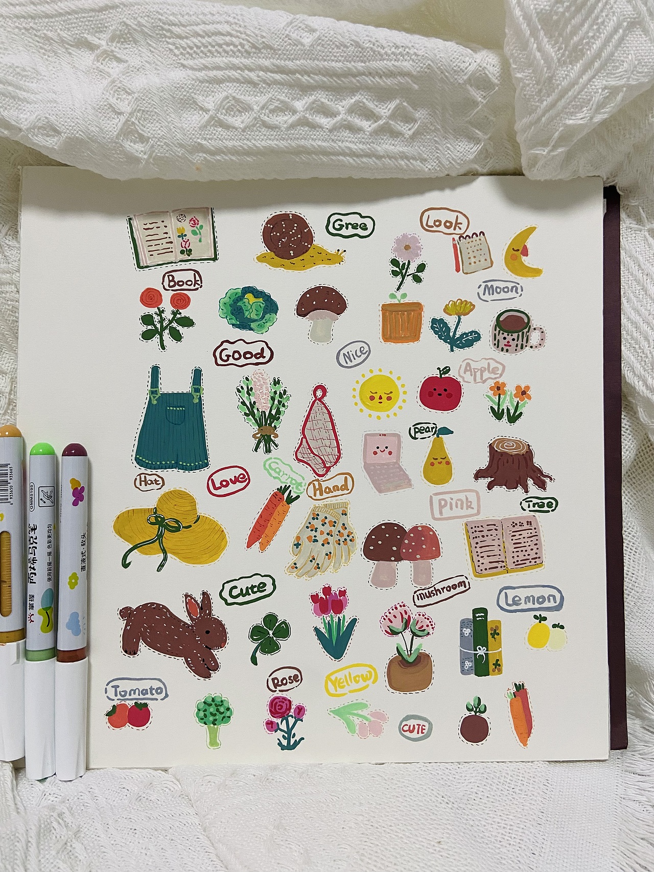 SUSU原创手帐贴纸绘画系列(可授权)