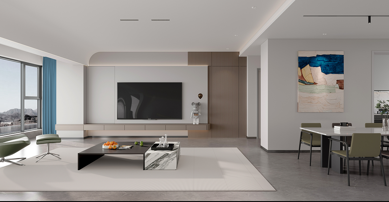 客厅电视背景效果