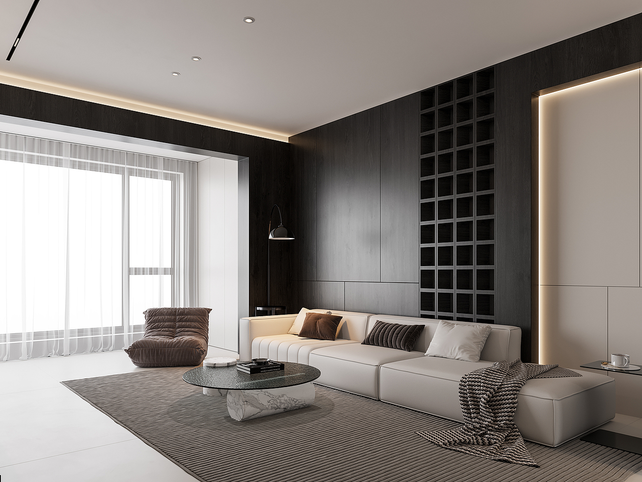 现代黑白灰案例（图ZMzc5NjIxMzk2） - 家装设计 - 站酷设计师白龙马效果图杨芸原创素材 - 站酷ZCOOL