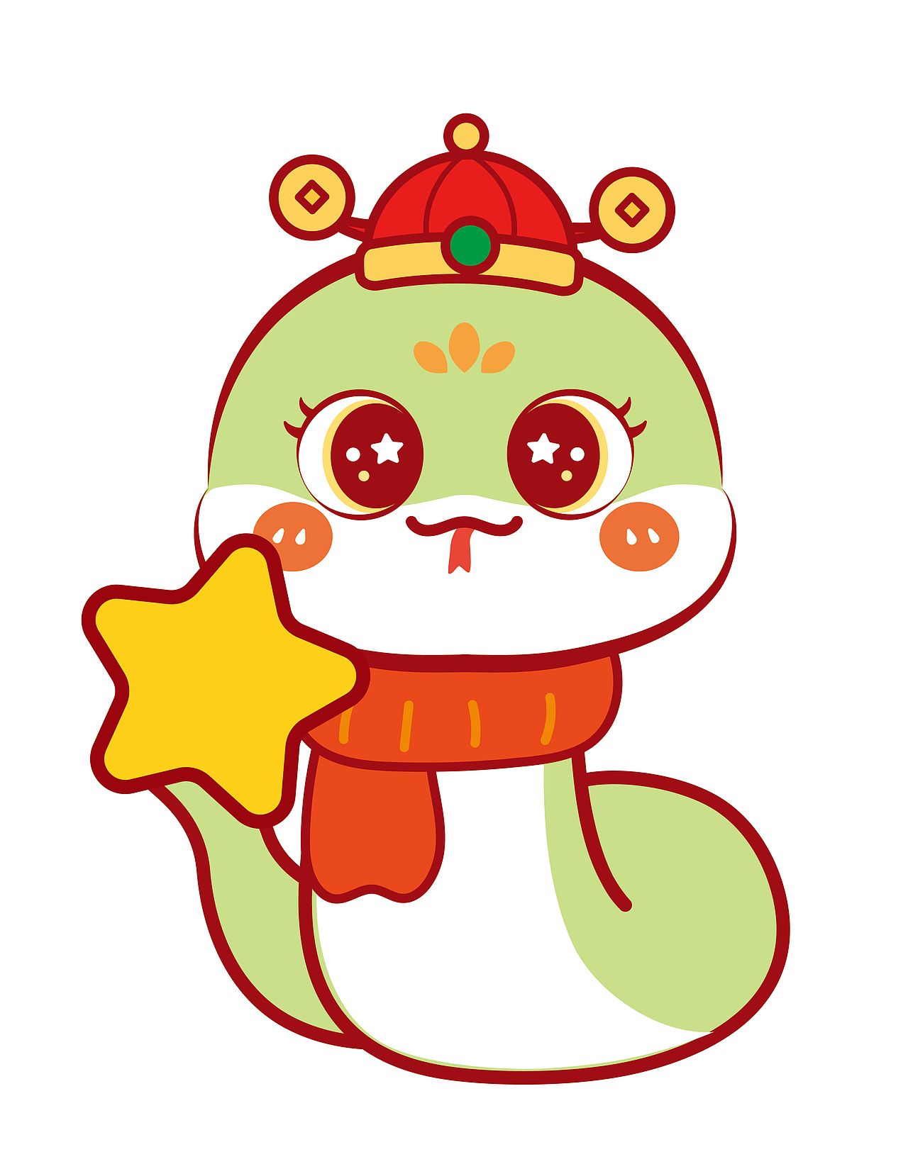 蛇宝宝IP卡通形象设计蛇年插画表情包卡通发财（图ZMzc5NjMwMTky） - 商业插画 - 站酷设计师阿茹生肖IP原创素材 - 站酷ZCOOL