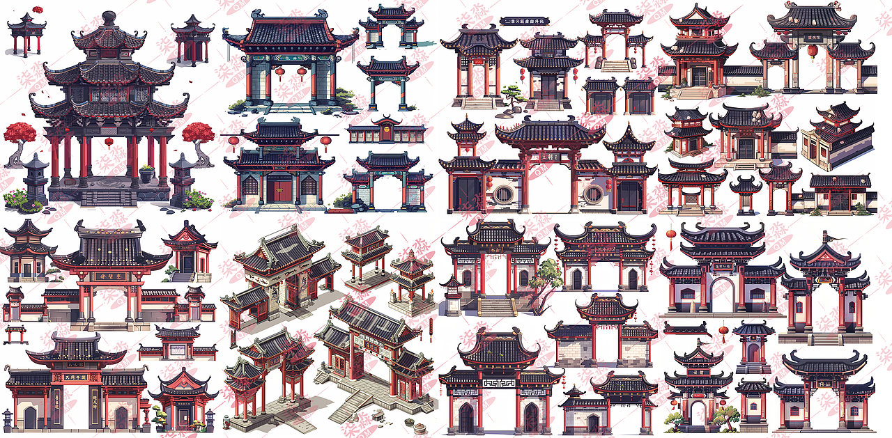 中式风格单体建筑