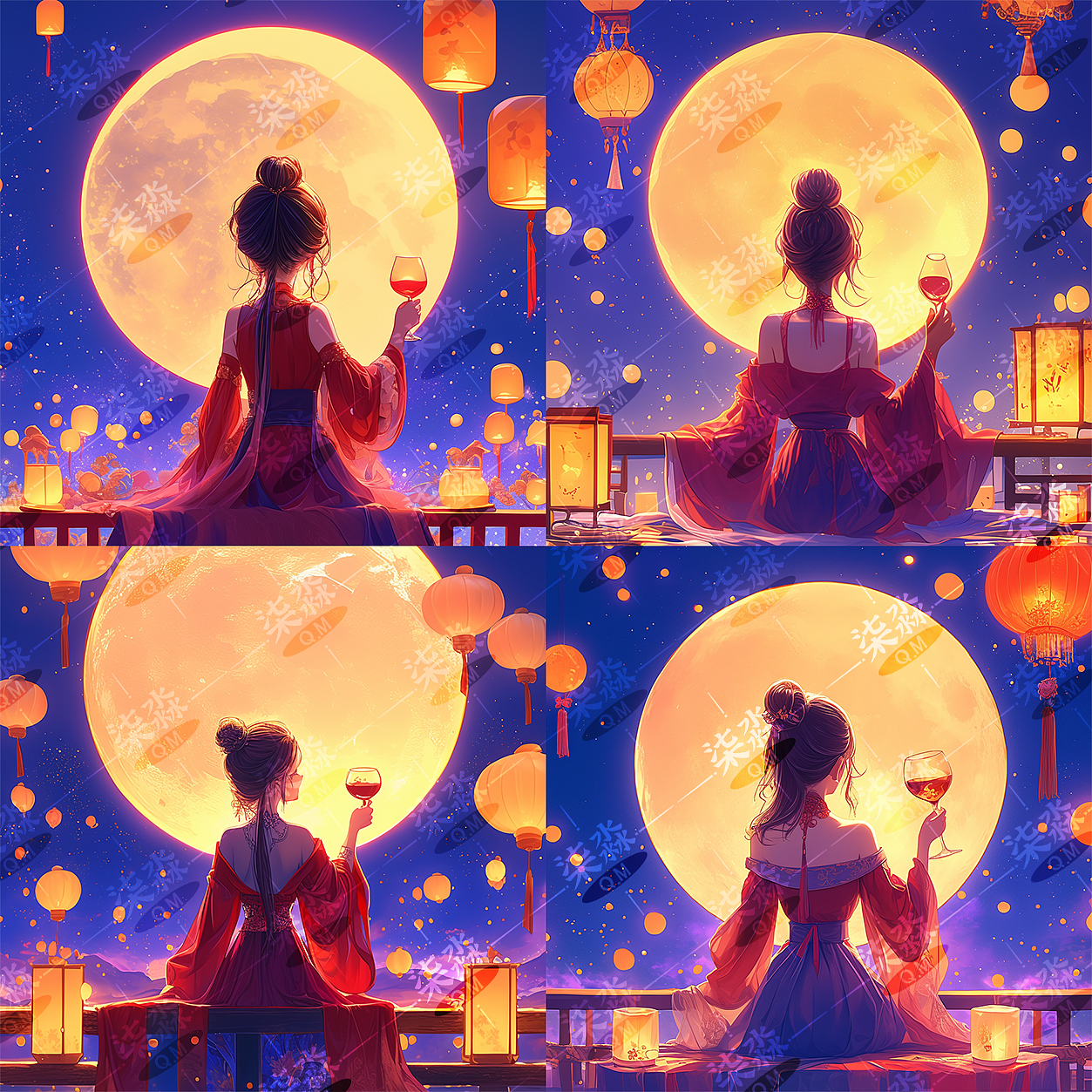 国风插画-中秋主题