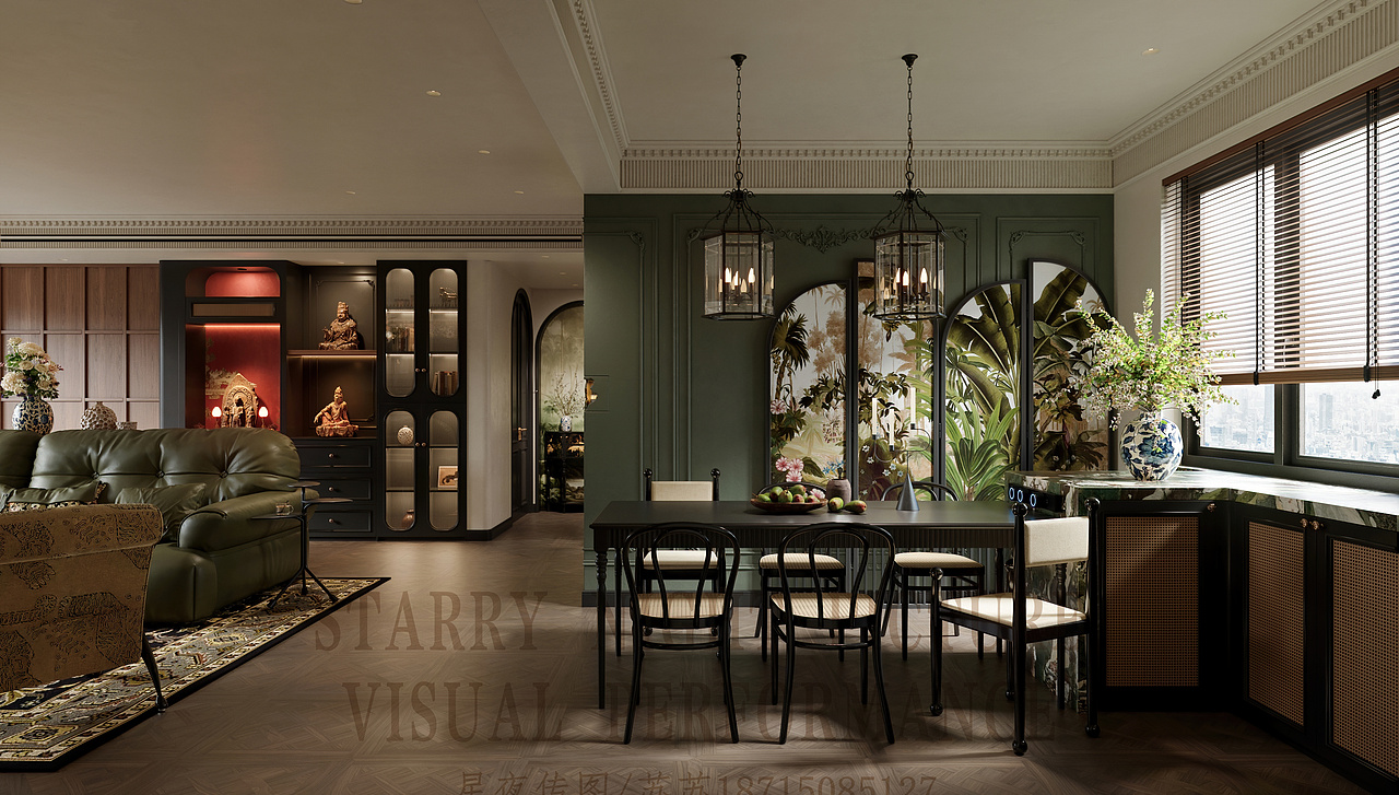 星夜传图 | 电影感的南洋复古之家（图ZMzc5NjQ2MzQ4） - 商业空间设计 - 站酷设计师苏子叶susu原创素材 - 站酷ZCOOL