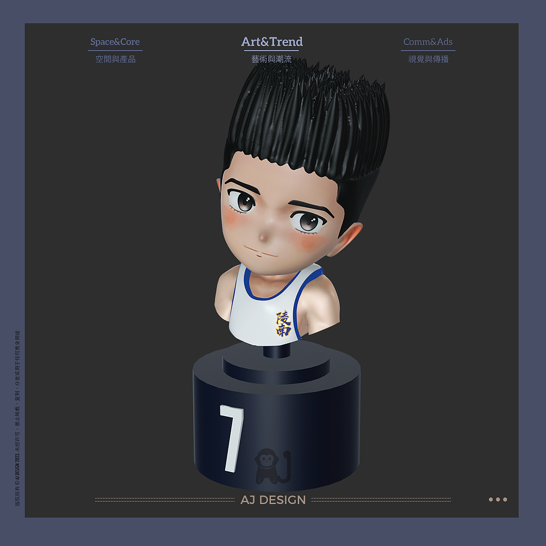 监修中！《灌篮高手》仙道彰经典头雕手办即将亮相（图ZMzc5NjQ4MTQ4） - 手办/模玩 - 站酷设计师archJude原创素材 - 站酷ZCOOL