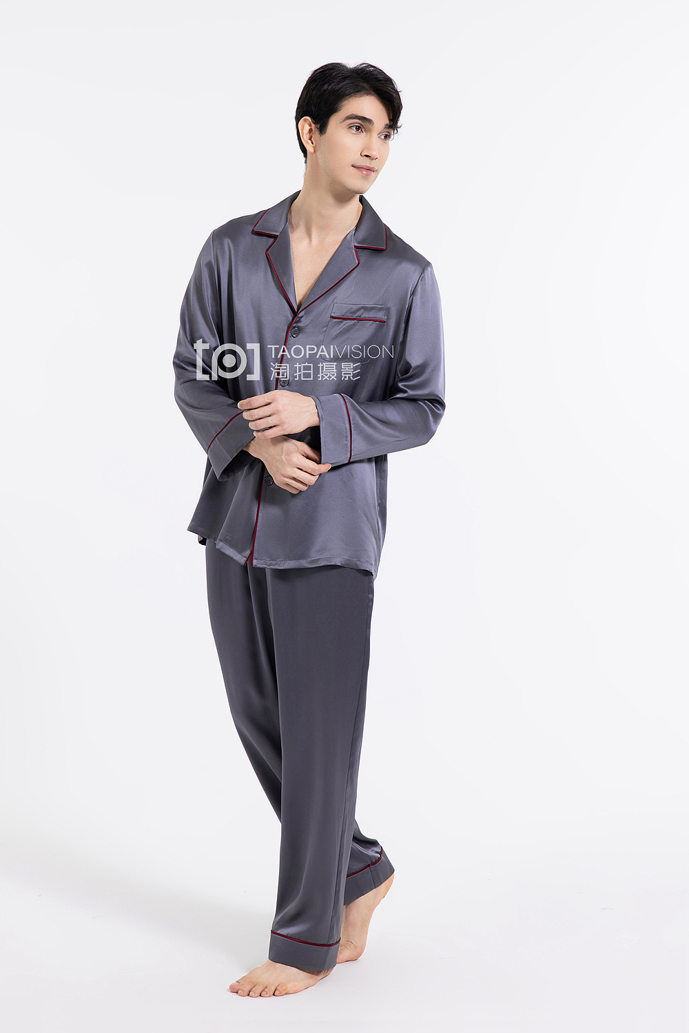 男装家居服白底图模拍